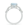thumbnail image 2 of Angara Natural 1.95 Ct. Aquamarine with Diamond Side Stone Ring in 14K White Gold for Women (Ring Size: 3), 2 of 9