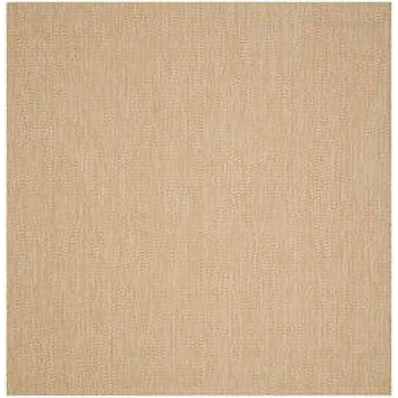 SAFAVIEH Courtyard Morven Chevron Stripes Indoor/Outdoor Area Rug, 6'7" x 6'7" Square, Natural/Cream