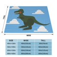thumbnail image 6 of Cartoon Tyrannosaurus Predator Throw Blanket, Super Soft Anti-Pilling Flannel Bed Blankets, 40"x30", 6 of 8