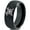 Black Dome Tungsten, variant on Tungsten Hammer Wrench Screw Crossed Band Ring 8mm Men Women Comfort Fit Black Dome Brushed Polished