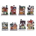 thumbnail image 2 of Tiny Resin Christmas Scene Village Houses Town with Warm White LED Light Battery Operate Christmas Ornamnet, 2 of 7