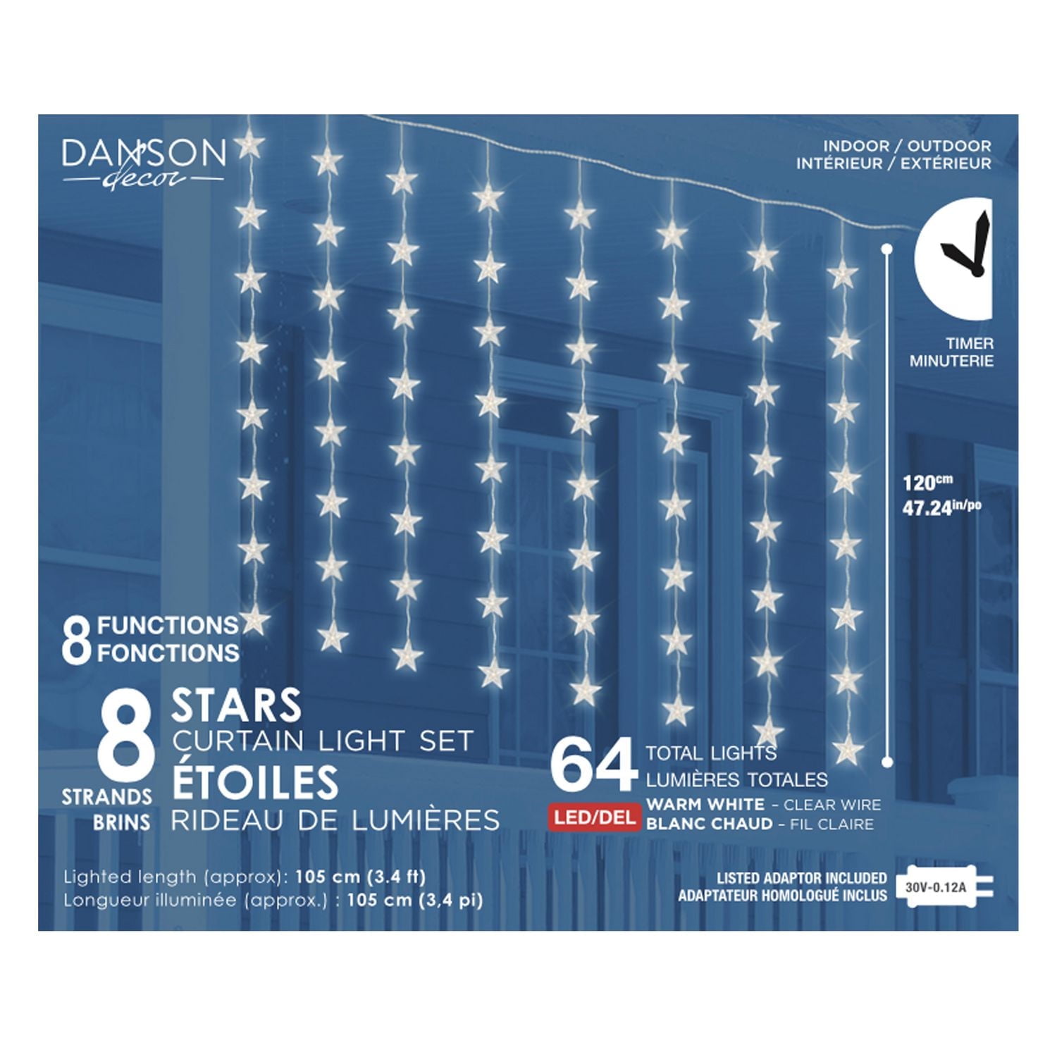 Star Shaped LED Curtain Light with 8 Functions