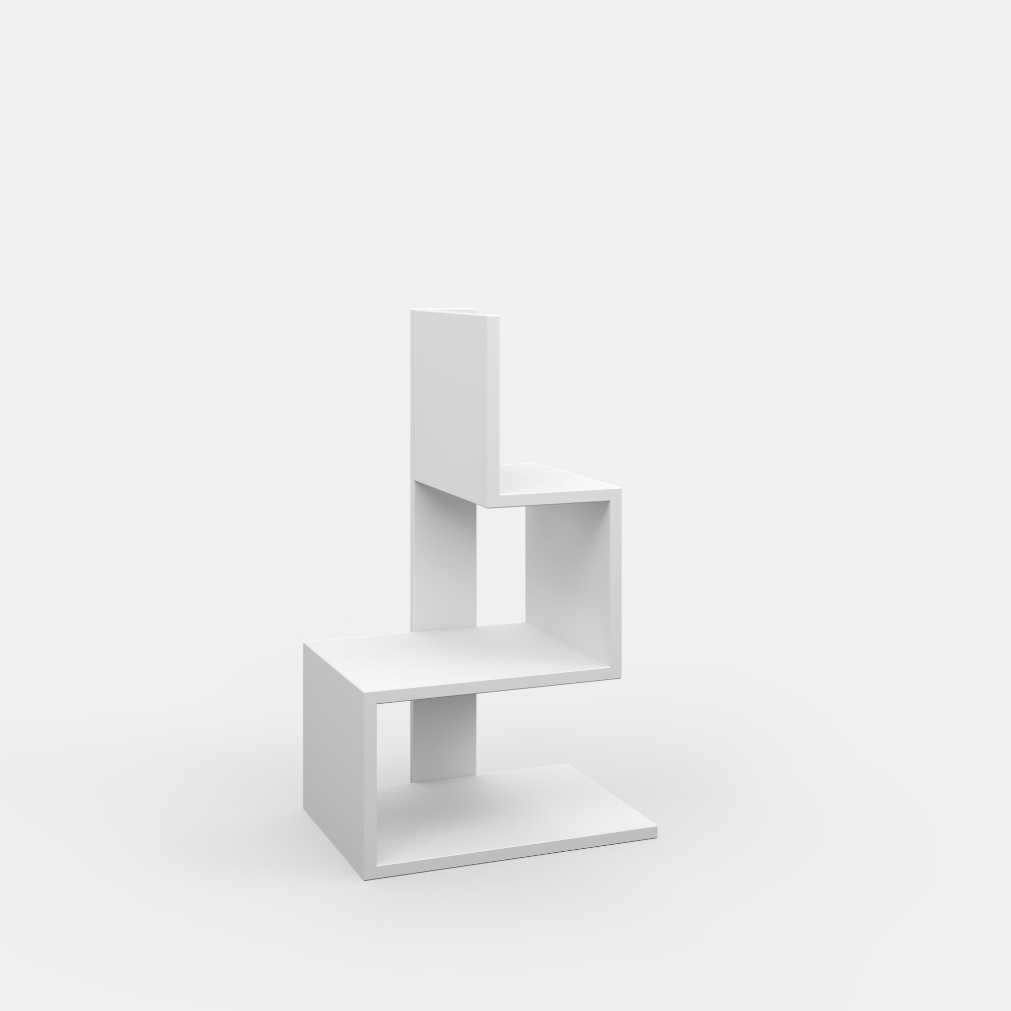 Ada Home Decor Furniture White 3 Tier Nowell Nightstand