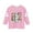 Pink, variant on CYRBOKO Girls Graphic Shirts, Stretchy 3/4 Sleeve Holiday Crewneck Kids Clothing Beige Size 9-10 T