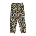 thumbnail image 4 of Naloa Daisies Flowers Print Women’s Ultra-Soft Comfy Pajama Lounge Pants with Pockets & Drawstring, 4 of 8