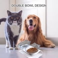thumbnail image 3 of Neck Protection Cat Bowl Tilt Dog Bowl Cat Pet Double Bowl Shelf Drinking Water and Cat Food Dog Food Container, 3 of 5