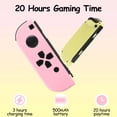 thumbnail image 3 of Controlador Switch para Nintendo Switch, control remoto con vibración dual, control de movimiento, captura de pantalla y activación (rosa y amarillo), 3 of 8