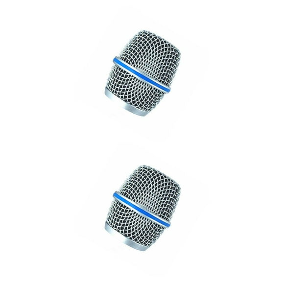 relayinert Replacement Microphone Grille Replacing Professional Universal Wired Wireless Build-in Sponge KTV Mic Head Accessories Type 4 2Set