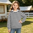 thumbnail image 4 of PureCasa Girls' Sweatshirts 3-14 Years Pullover Hoodie Long Sleeve Drawstring Oversized Street Sweatshirts with Pocket, 4 of 9