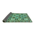 thumbnail image 2 of Ahgly Company Indoor Square Southwestern Turquoise Blue Country Area Rugs, 4' Square, 2 of 4