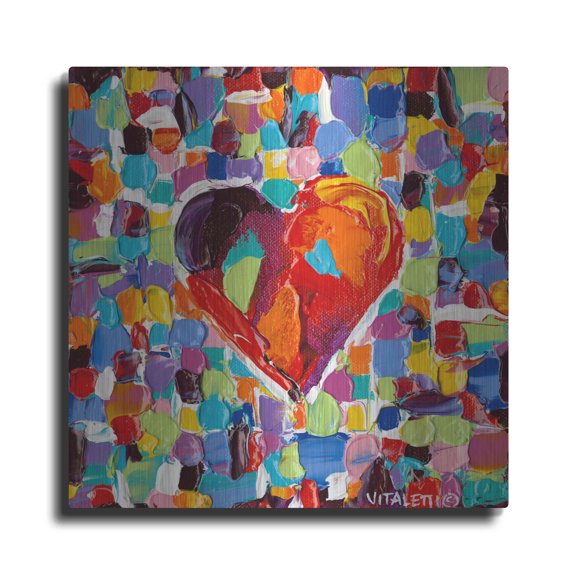Luxe Metal Art 'Mosaic Heart III' by Carolee Vitaletti Metal Wall Art, 24"x24"