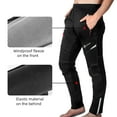 thumbnail image 4 of Rockbros Men's Windproof Thermal Fleece Cycling Pants, Black Logo Size S, 4 of 6
