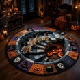 thumbnail image 7 of 3D Haunted Staircase Round Rug, Optical Illusion Halloween Carpet for Living Room Entryway, Non Slip Mat, 7 of 7