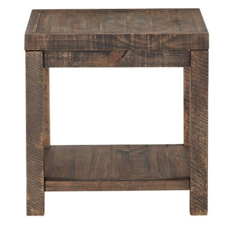 Reclaimed Heart Pine - Millwood Pines Stamant Reclaimed Wood End Table