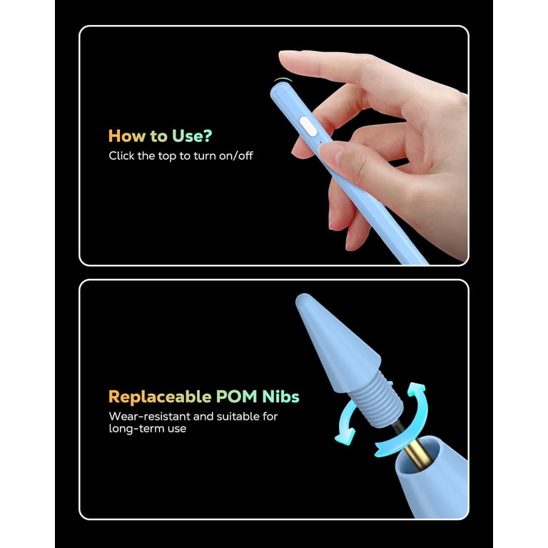 MoKo Pencil for iPad (A16) 11th 10th Gen, Stylus Pen for 2018-2025