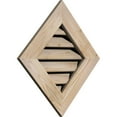 thumbnail image 2 of 20"W x 20"H Diamond Gable Vent (26 3/8"W x 26 3/8"H Frame Size): Unfinished, Functional, Smooth Pine Gable Vent w/ 1" x 4" Flat Trim Frame, 2 of 12