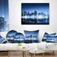 thumbnail image 3 of Designart Night New York City Mirrored - Cityscape Throw Pillow - 18x18, 3 of 4