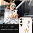 thumbnail image 2 of Compatible with Samsung Galaxy S23 Plus Case Silicone, Cute Love-Heart Case with Love Heart Chain, Ultra Slim Soft Samsung S23 Plus Phone Case Shockproof Bumper Protective Cases for Women (White), 2 of 13