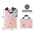 thumbnail image 2 of Yayeee Freestanding Laundry Hamper with Handle Collapsible Large Storage Basket for Clothes, Love in The Air, 2 of 7