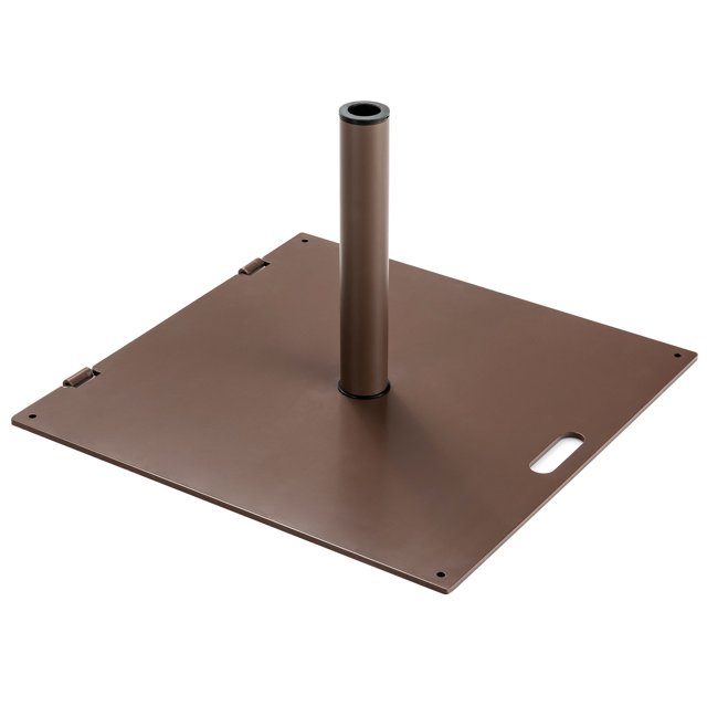 Gymax Base Carrée Lestée pour Parasol de Patio, Support 50 Lb pour l'Extérieur avec 3 Adaptateurs