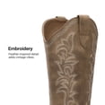 thumbnail image 4 of DREAM PAIRS Women's Western Cowboy Boots Square Toe Mid Calf Cowgirl Boots with Classic Embroidery Pull On Low Block Heel Vintage Country Boots, 4 of 9