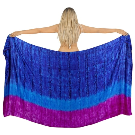 HAPPY BAY Women s Wraps Summer Long Pareos Vacation Skirt Cover-Up Beach Dress Bikini Sarong Swimwear for Women One Size Stripes  Multicolor