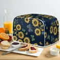 thumbnail image 4 of Yuyamidu Sunflower Toaster Cover 2 Slice Wide Slot Bread Maker Cover Dust Protection Butterfly Toaster Oven Dustproof Cover for Kitchen Small Appliance Accessories, Blue, 4 of 7
