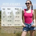 thumbnail image 3 of OQQ Women 3 Piece Bodysuits Sleeveless Square Stretch Basic Tank Tops Bodysuits, 3 of 7