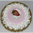 thumbnail image 5 of FAKERY BAKERY Fake Food Pie Creamy Strawberry Pink fake pie/prop/faux food/faux cake/home decoration/cake dummy/size 10x3”, 5 of 9