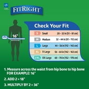 FitRight OptiFit Briefs, Ultra Absorbency, Disposable Adult Briefs with Tabs, Large, 44 in to 56 in, 20 Count