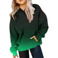 thumbnail image 3 of MEZZALL Sweat à Capuche Dégradé de Couleur pour Filles, Col Rond, Manches Longues, Poches, Sport, Décontracté, Polyvalent, B, 2-3 Ans, 3 of 4