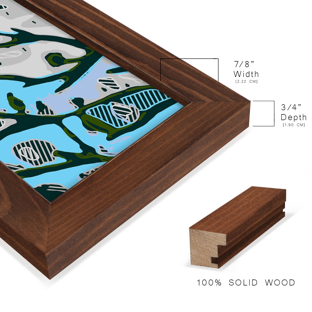 Abstract Tree Limbs I -Framed Print w/glass-Chestnut