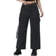 thumbnail image 1 of Pantalones de mezclilla casuales de mujer INSPIRE CHIC, baggy, de pierna ancha, de tiro medio, con bolsillos cargo, color negro, 1 of 6