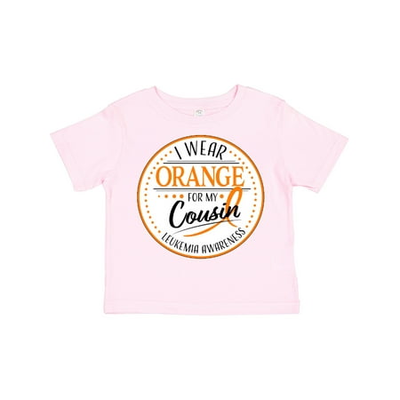 

Inktastic I Wear Orange for My Cousin- Leukemia Awareness Gift Toddler Boy or Toddler Girl T-Shirt