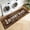 Brown, variant on Washable Laundry Room Rug, 20" X 47" Non Slip Soft Low-Pile Farmhouse Laundry Decor Area Rug, Black Plaid