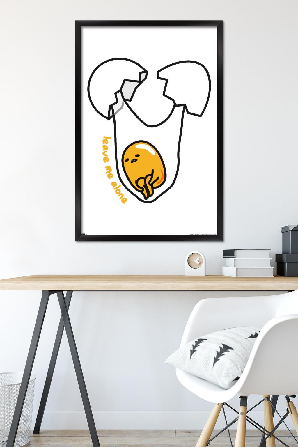 Gudetama - Leave Me Alone Wall Poster, 22.375" x 34" Framed