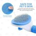 thumbnail image 2 of Cat Brush with Release Button - Effective Hair Removal Tool for Indoor Pets with Long or Short Hair, Say Goodbye to Loose Fur and Tangles, 2 of 7
