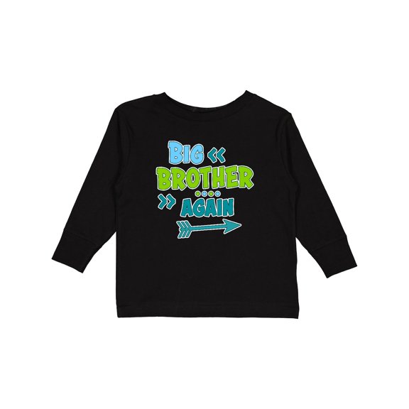 Inktastic Big Brother Again with Arrow Boys or Girls Long Sleeve Toddler T-Shirt