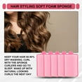 thumbnail image 6 of 12Pcs dark pink Hair Styling Soft Foam Sponge Rollers Curlers Hairdressing Tool, 6 of 7