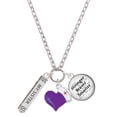thumbnail image 1 of Delight Jewelry Always My Sister Bar - Purple Heart Nurse Strong Zoe Necklace, 1 of 4