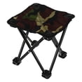thumbnail image 2 of Outdoor Camping Folding Stool Portable Foldable Stool Iron Material Breathable Comfortable For Family Friends 1Pcs, 2 of 3