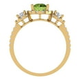thumbnail image 4 of Clara Pucci 14K Yellow Gold 1.46ct Peridot Three-Stone Ring for Women, 4 of 8
