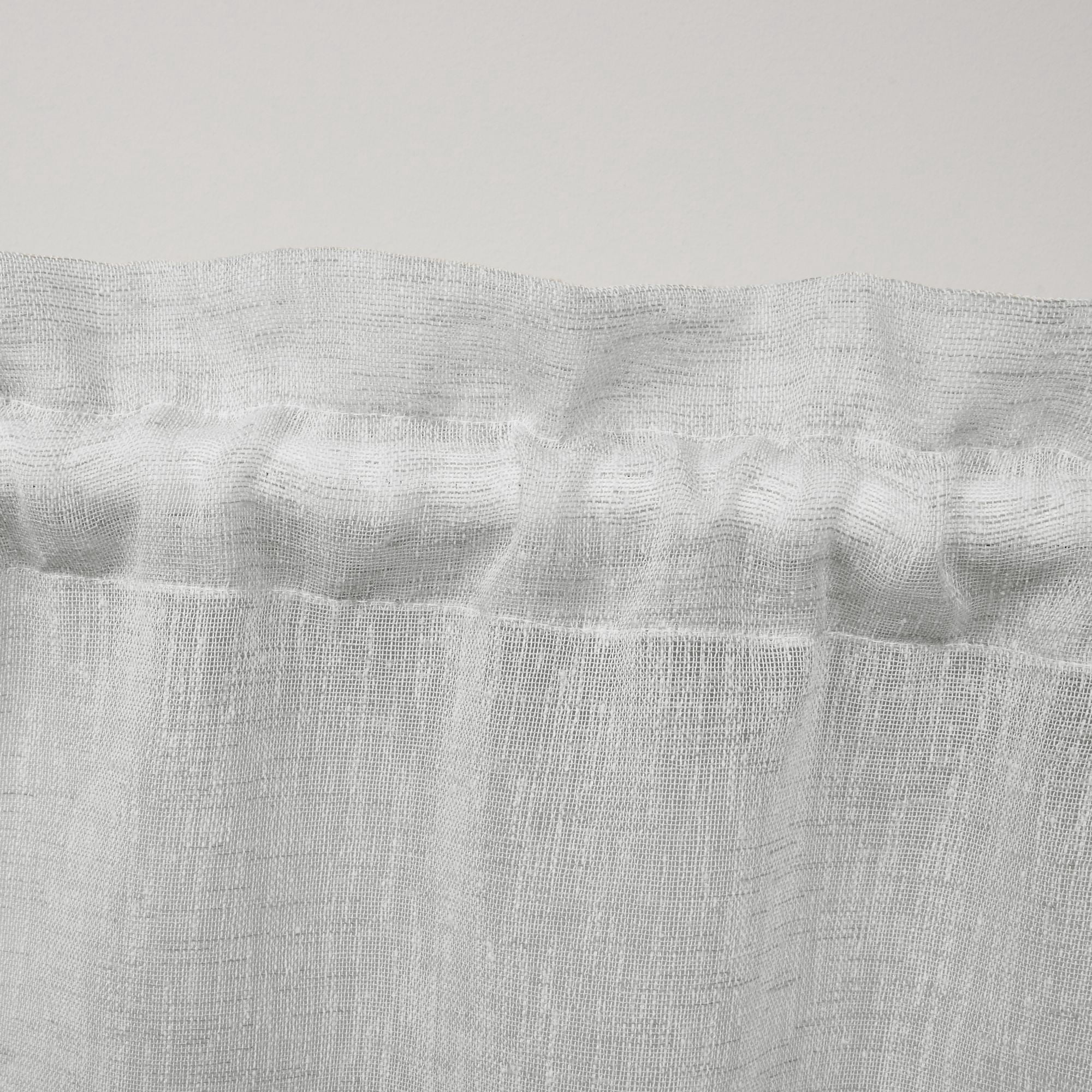 Exclusive Home Curtains Belgian Tailored Sheer Rod Pocket Valance, 54x16, Silver