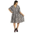 thumbnail image 4 of Moomaya Womens Short Kaftan Cover Up Night Dress Kaftan Gown Kimono Sleeve&nbsp;Beachwear, 4 of 7