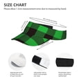 thumbnail image 3 of Balery Buffalo Plaid Green Black Gorra deportiva con visera ajustable para mujer y hombre (talla única), 3 of 7
