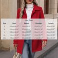 thumbnail image 3 of Edvintorg Womens Trench Coat Solid Color Long Sleeve Loose Long Jacket Turndown Collar Casual Button Down Outerwear with Pocket Woman Clothes Red S-2XL, 3 of 7
