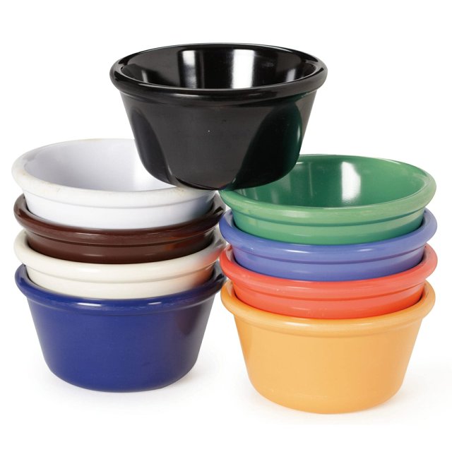 Conseguir. Rm-400-Mix Paquete Mixto De 4 Colores Mardi Gras 4 Oz. Ramekin Colección Ramekins De Plástico De Melamina Resistente A Roturas, Apta Para Lavavajillas (Paquete De 12)