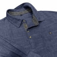 thumbnail image 3 of LONKITO Mens Polo Shirts Cotton Linen Long Sleeve Pullover Shirts with Pockets for Casual Business Work, 3 of 6
