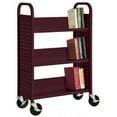 thumbnail image 2 of 32 in. W x 14 in. D x 46 in. H Single Sided 3 Sloped Shelf Booktruck in Ocean, 2 of 7