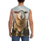 thumbnail image 4 of Balery Cute Prairie Sheep Herd Camisetas sin mangas para hombre, absorbe la humedad y protege contra el mal olor.-3X-Large, 4 of 7